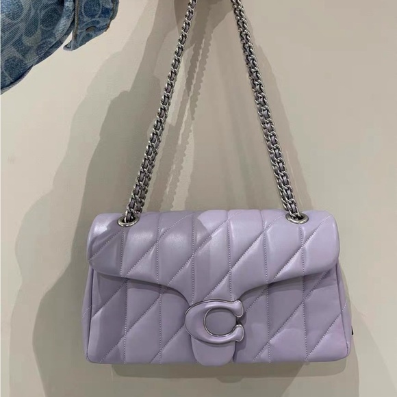 Lavender Quilted Chain Shoulder Bag - Picture 1 of 4